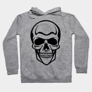 Angry Black and White Skull Hoodie